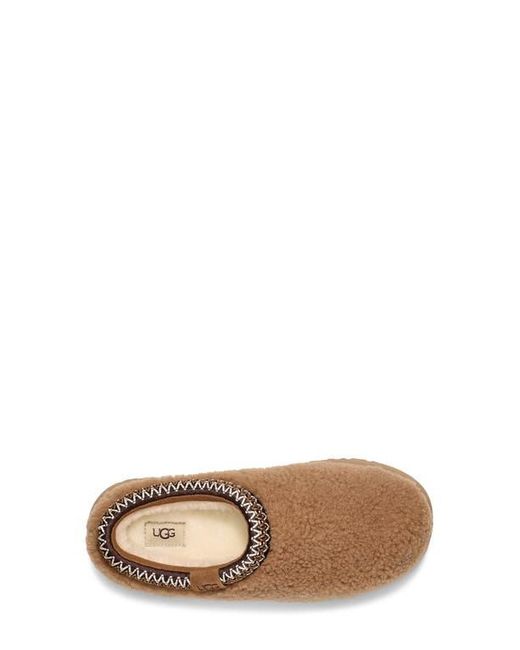 Ugg Brown Tazz Maxi Curly Genuine Shearling Platform Slipper