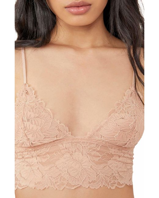 Free People Natural Intimately Fp Everyday Lace Longline Bralette