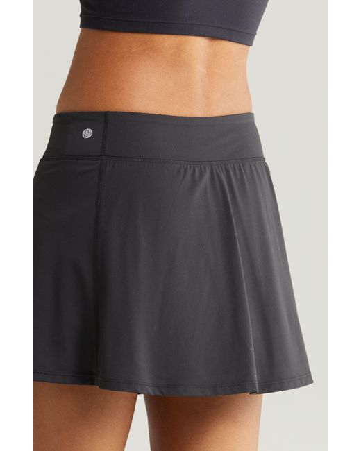Zella Black Luxe Lite Step Out Tennis Skirt With Shorts