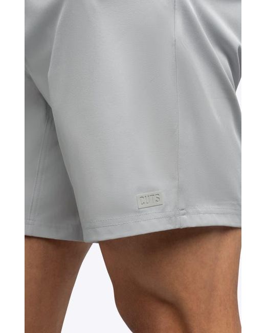 Cuts Gray Crossover Shorts for men