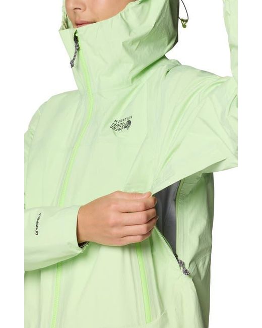 Mountain Hardwear Green Cloud Cipher Hooded Jacket