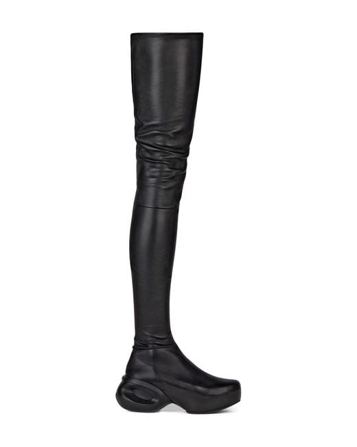 Givenchy Black G Clog Thigh High Boot