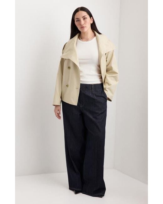 Mango Natural Crop Trench Jacket