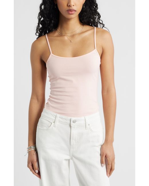 BP. White Core Stretch Cotton Camisole