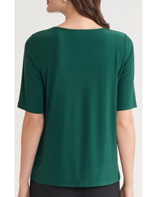 Kasper Green Box Pleat Top