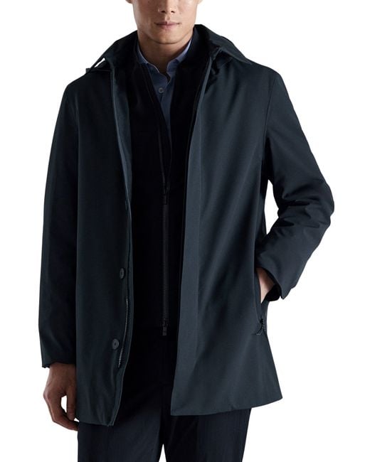 Mango Black Packable Parka for men