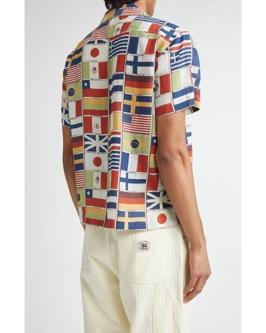 Bode Multicolor International Linen Camp Shirt for men
