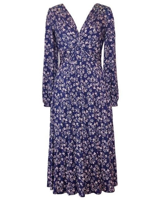 Alie Street London Blue Mollie Knot Midi Dress