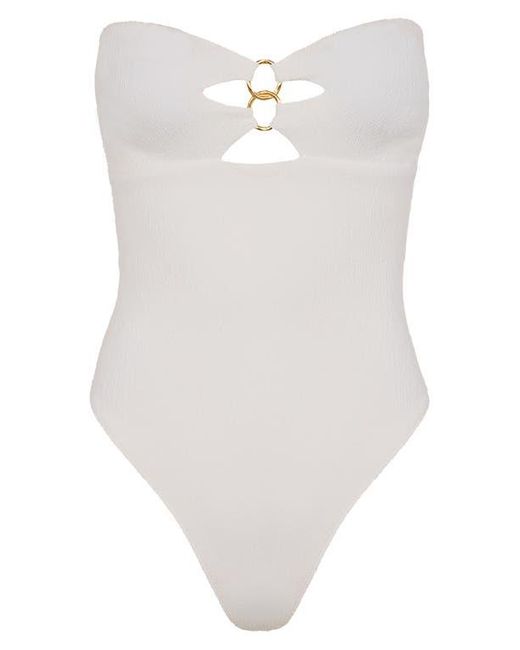ViX White Firenze Jolie Strapless One-Piece Swimsuit