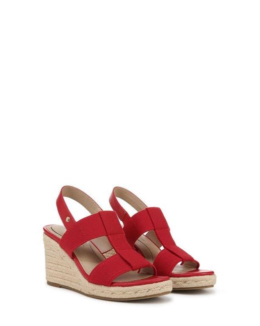 LifeStride Red Tallulah Espadrille Slingback Platform Wedge Sandal