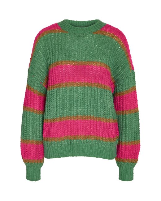 Noisy May Green Adele Stripe Sweater