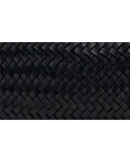 Mango Black Braided Leather Shoulder Bag