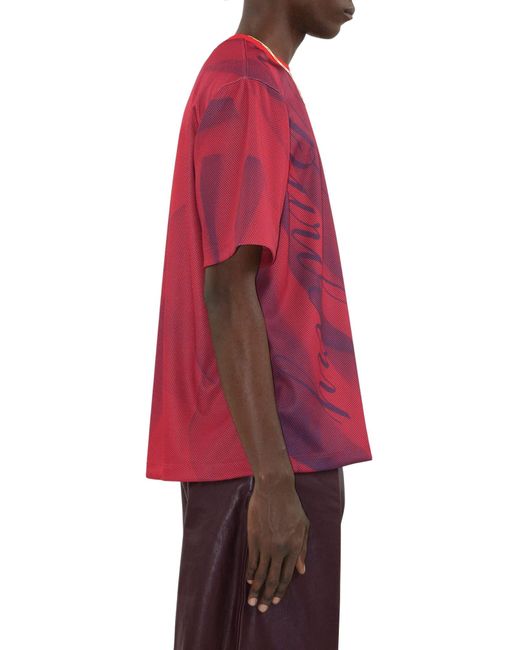 Burberry Rose Logo Graphic Tshirt in Red for Men Lyst