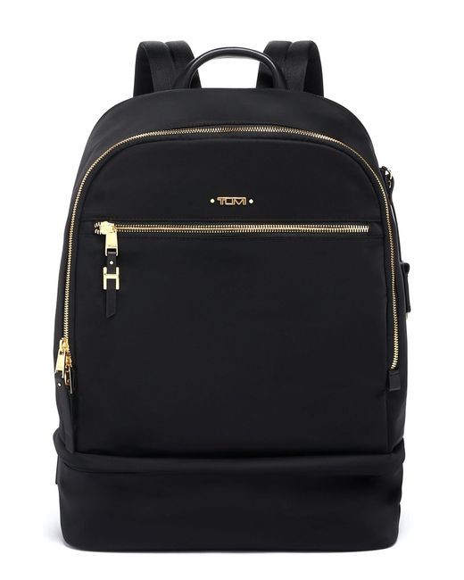 tumi black nylon backpack