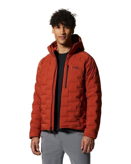 Mountain Hardwear Stretchdown 700 Fill Power Down Hooded Jacket in Red ...