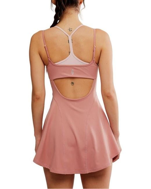 Free People Red Baseline Tennis Dress