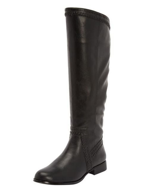 Comfortview Black The Malina Tall Wide Calf Boot