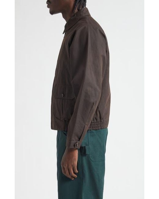 Bode Black Waxed Cotton Coach's Jacket for men