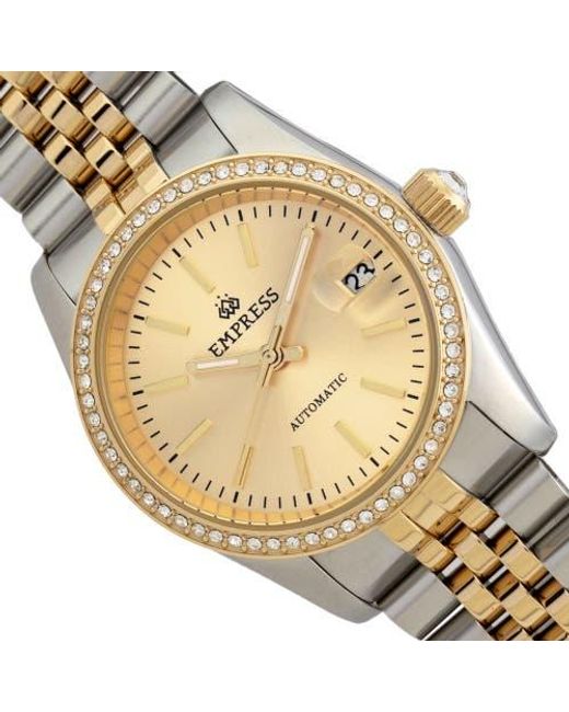 Empress Metallic Constance Automatic Bracelet Watch With Date