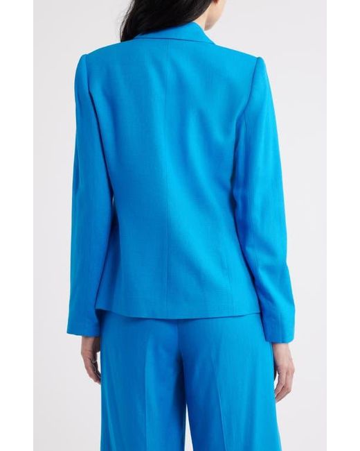 Tahari Blue One-Button Blazer