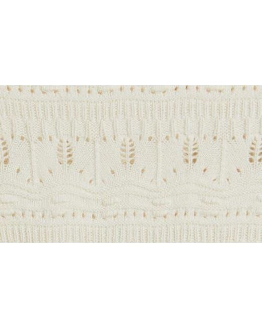 Caslon White Mixed Stitch Sweater