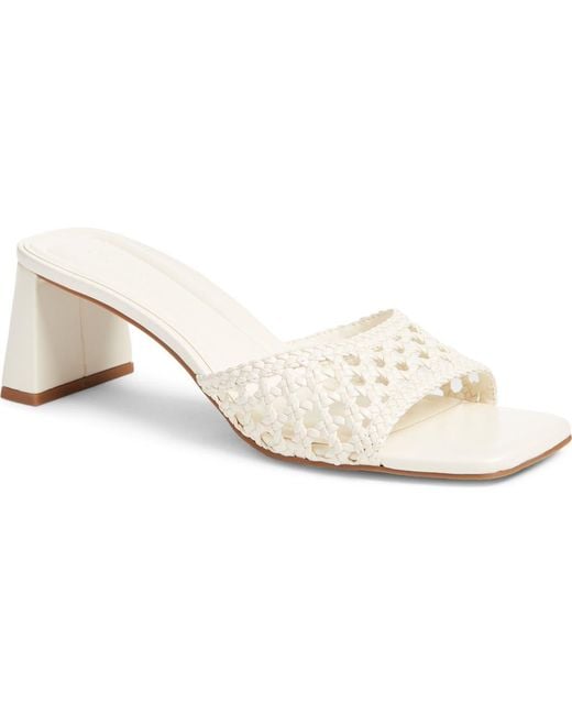 Open Edit White Jaydin Slide Sandal
