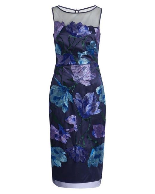 Eliza J Women's Blue Floral Embroidered Cocktail Dress - www.ice4pros.com.br Eliza J Women's Blue Floral Embroidered Cocktail Dress - www.ice4pros.com.br