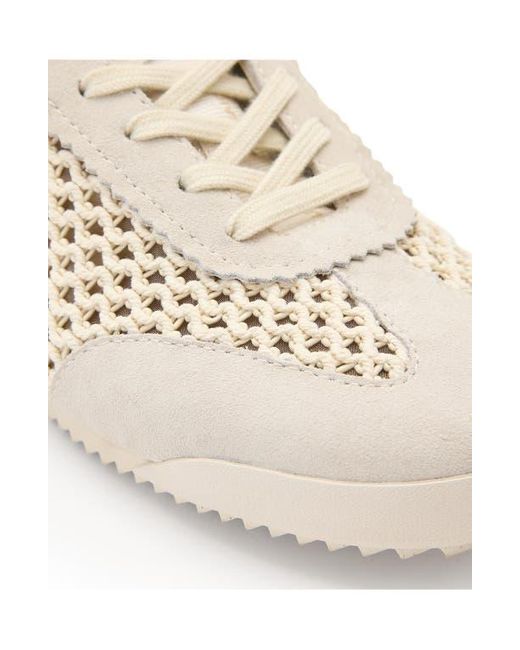 AllSaints White Kenny Woven Runner Sneaker