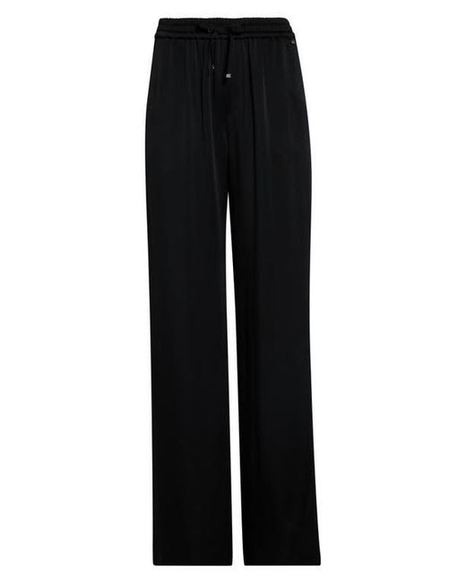 Herno Black Satin Drawstring Pants