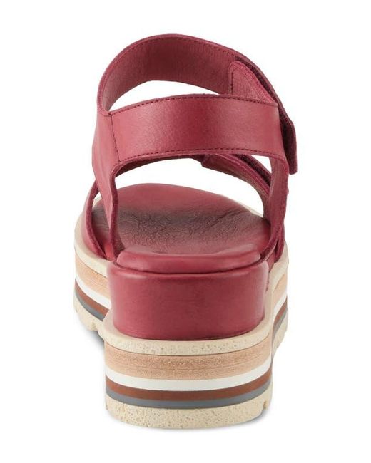 Spring Step Red Hileman Platform Sandal