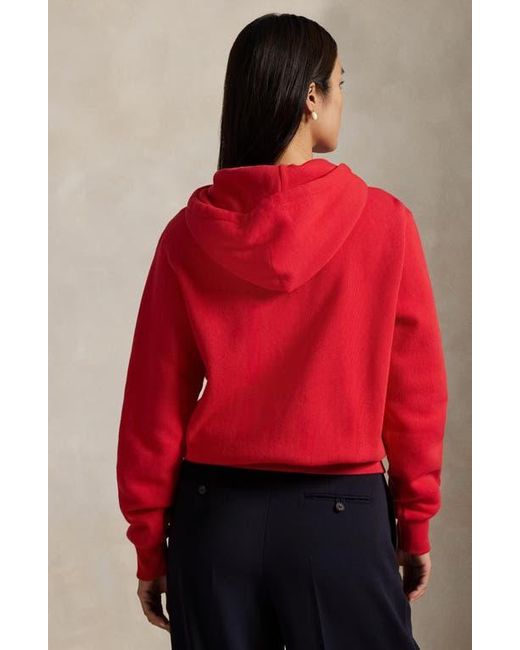 Polo Ralph Lauren Red Full Zip Fleece Hoodie