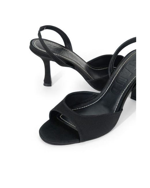 Staud Black Brigitte Slingback Slide Sandal