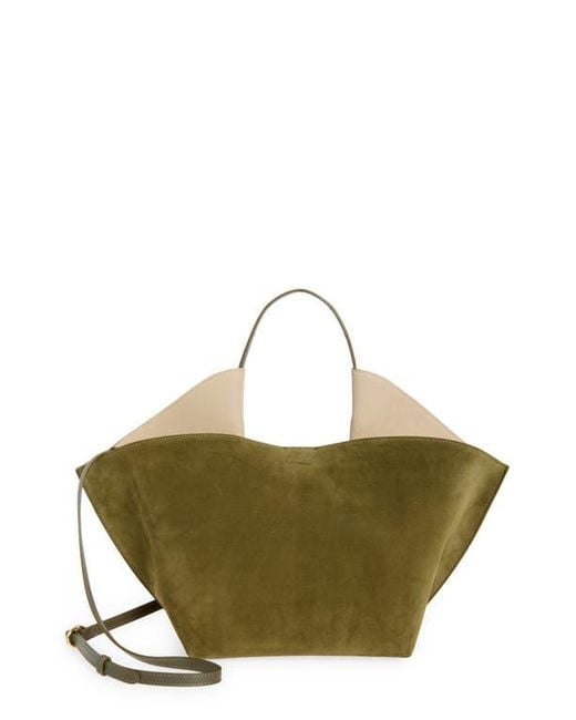 REE PROJECTS Metallic Medium Ann Suede Tote
