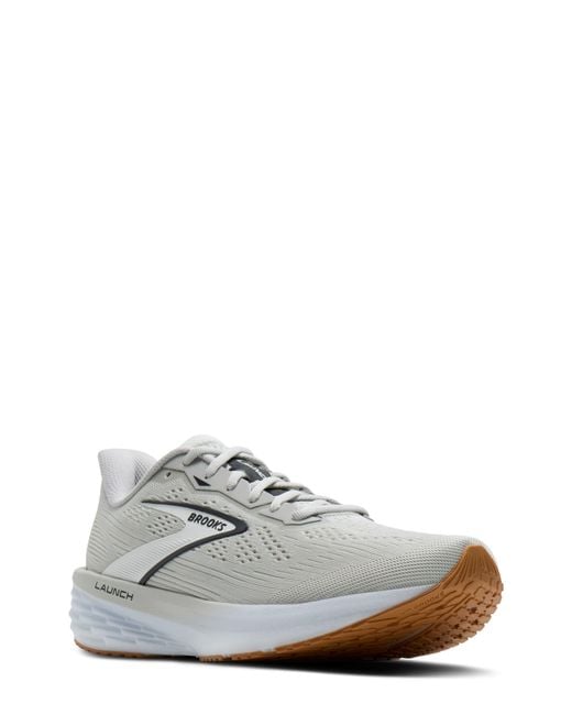 Brooks White Launch 12 Running Sneaker for men