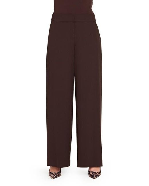 Tahari Brown Wide Leg Pants
