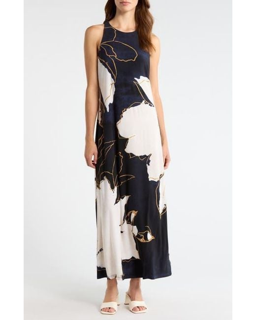 Tommy Bahama Jasmina Gilded Petal Sleeveless Maxi Dress in Black | Lyst