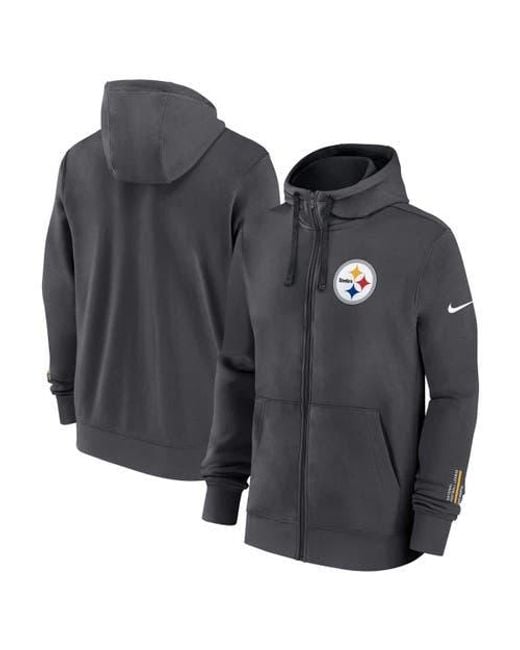 Nike Black Pittsburgh Steelers Primetime Club Full-Zip Hoodie for men