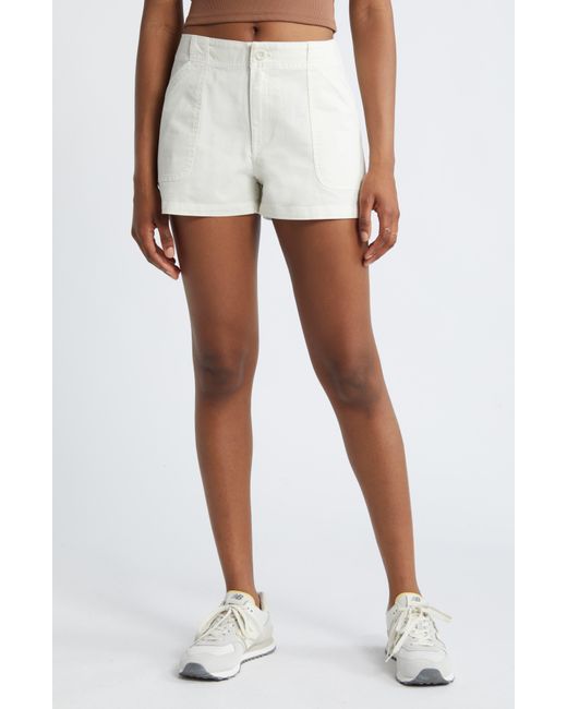 BP. White Cotton Utility Shorts