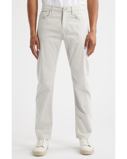 Mavi White Zach Straight Leg Twill Pants for men