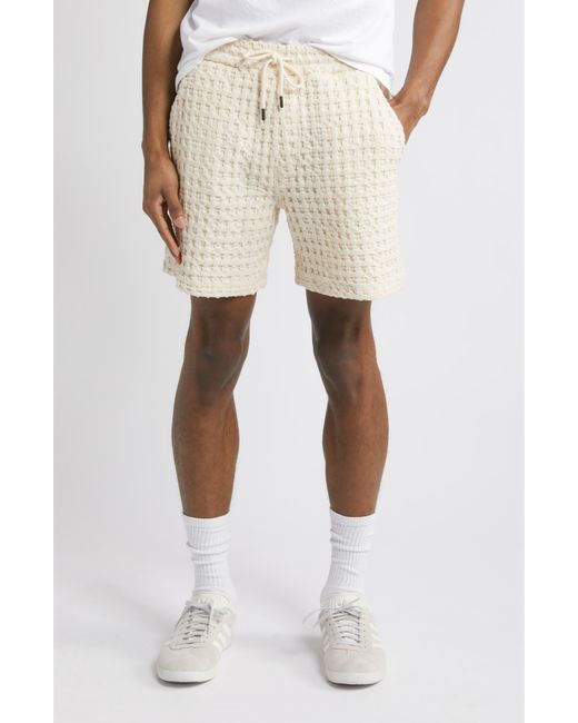 Oas Natural Porto Waffle Knit Cotton Shorts for men