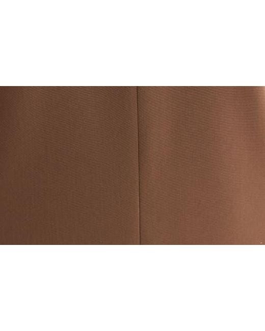 Tahari Brown Brushed Woven One-Button Blazer