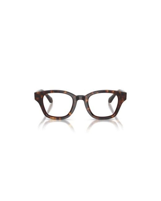Giorgio Armani Metallic 49Mm Rectangle Optical Glasses for men