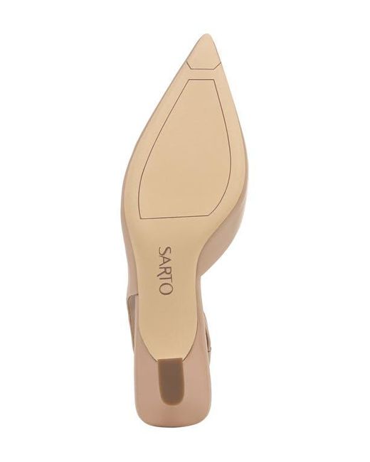 Sarto Pink Devin Pointed Toe Slingback Pump