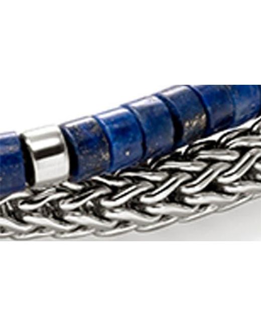 John Hardy Blue Heishi Chain Wrap Bracelet for men