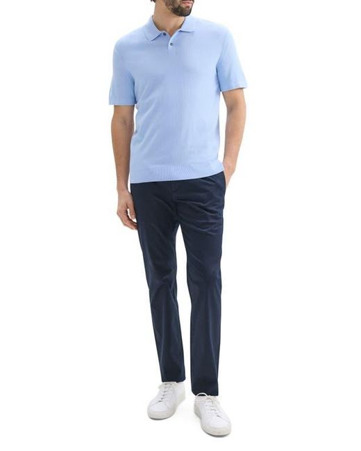Theory Blue Goris Grid Light Performance Polo for men