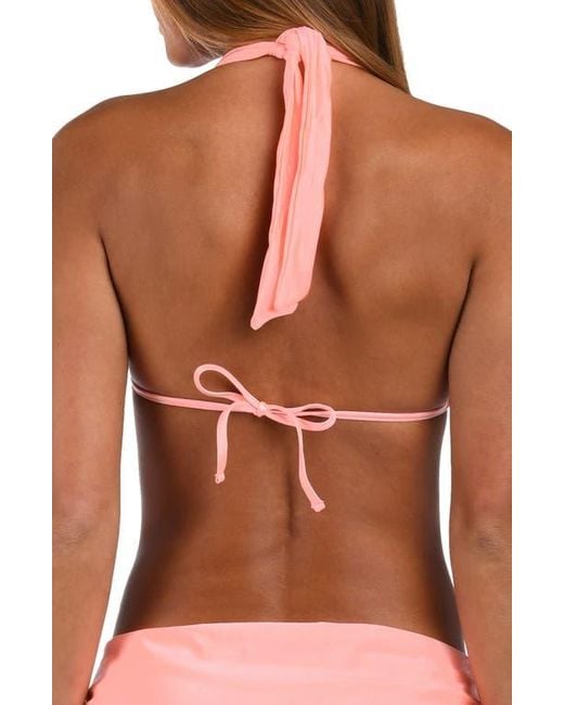 Sunshine 79 Pink Solids Triangle Bikini Top