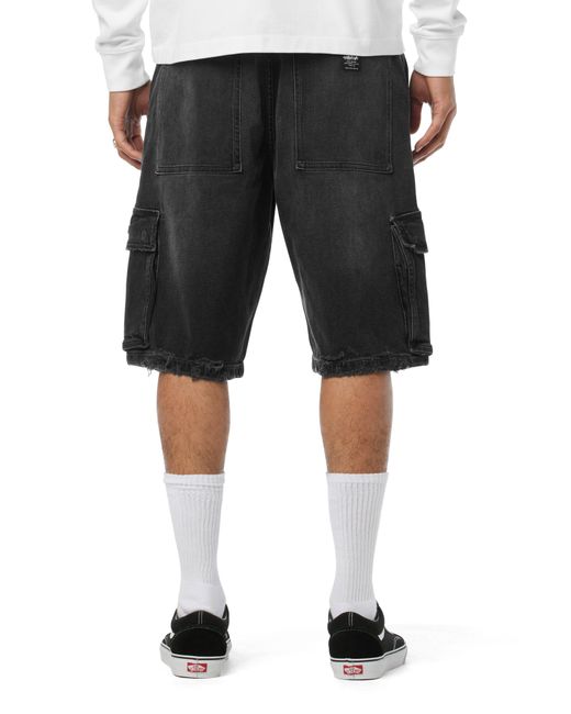 Hudson Black '90s Denim Cargo Shorts for men