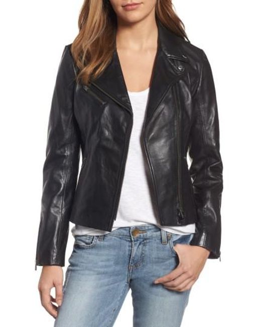 Lyst Lamarque Asymmetrical Zip Leather Biker Jacket In Black Lamarque Black Asymmetrical Zip Leather Biker Jacket Lyst