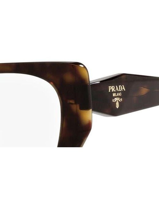Prada Brown 52Mm Optical Glasses