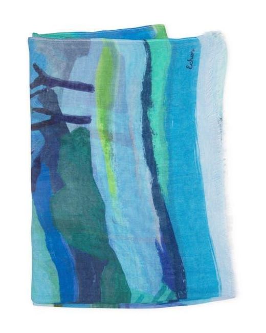 Echo Blue Painterly Landscape Wrap
